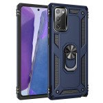 Wholesale Samsung Galaxy Note 20 Tech Armor Ring Grip Case with Metal Plate (Navy Blue)